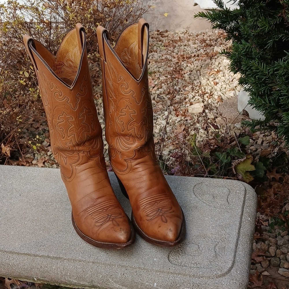 JUSTIN Womens Western Boots Sz 9.5B 2521 Honey Color - Picture 3 of 12